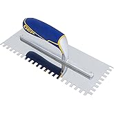 QEP Comfort Grip Stainless Steel Trowel Square-Notch 1/4" x 3/8" x 1/4"