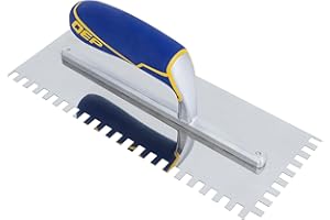 QEP Comfort Grip Stainless Steel Trowel Square-Notch 1/4" x 3/8" x 1/4"