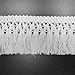 Trimscraft Cotton Tassel Fringe in White 1-1/2 Inch Wide Pack of 10 Yards