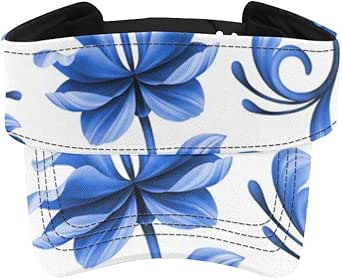 Fun Running Hat Blue White Antique Ceramic Artwork Funny Running Hat