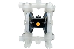 CDZHLTG Air-Operated Diaphragm Pump Double Diaphragm Transfer Pump 1" Inlet/Outlet Engineering Plastics Diaphragm Pump for Strong Acid and Alkali, Corrosive Fluid 22GPM