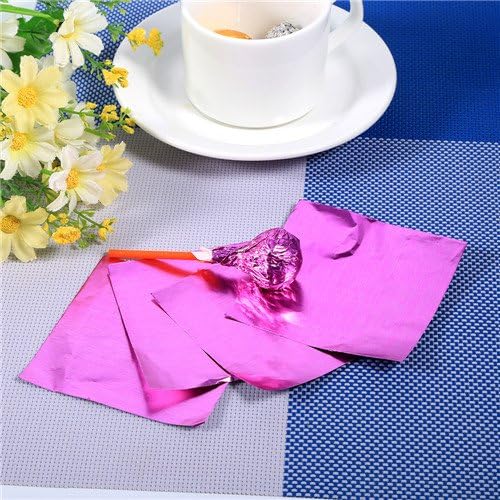 100Pcs Chocolate Lolly Party Foil Wrappers Confectionary Square Sweets Candy Package Foil Paper