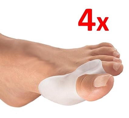 2 Paar Silikon Zehenspreizer PREMIUM Hallux Valgus Korrektur Ballenschutz