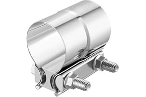 EVIL ENERGY 2'' Exhaust Clamp,Lap Joint Band Clamp Stainless Steel for Pipes,Mufflers,Catalytic Converters (1PCS, 2.0 inch)