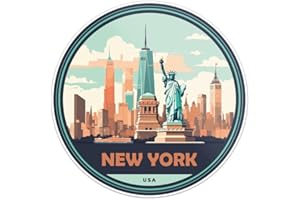 GENERIC Uinted States New York City Sticker - Waterproof Vinyl Decal for Car Bumper, Laptop, Water Bottle, Luggage, Wall, and Window, Size - 3'' X 3''