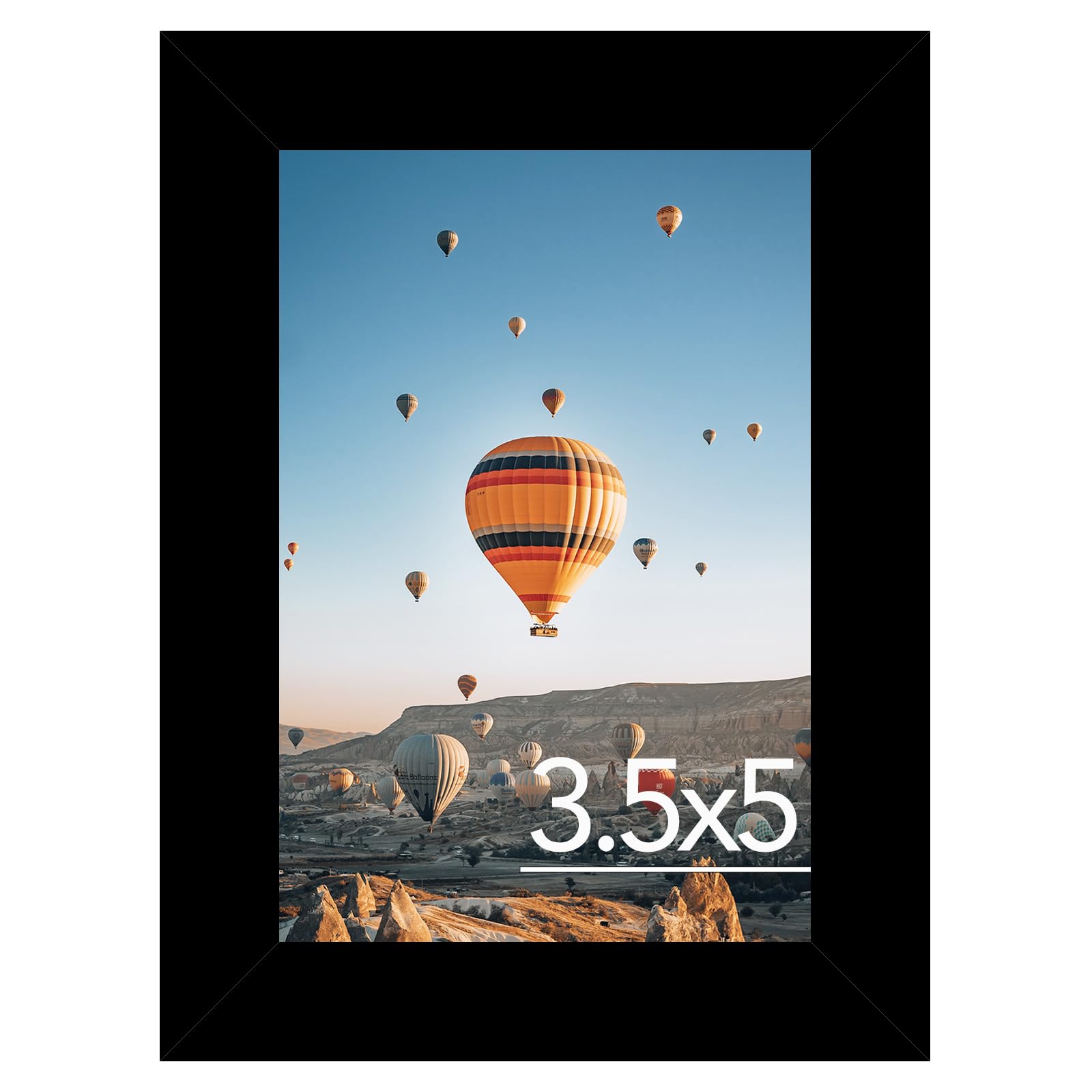 Photo 1 of JCJMY 3.5x5 Picture Frame Black for Wall or Tabletop, 3.5 x 5 Wall Gallery Poster Photo Frame with Shatter Resistant Plexiglass, Black