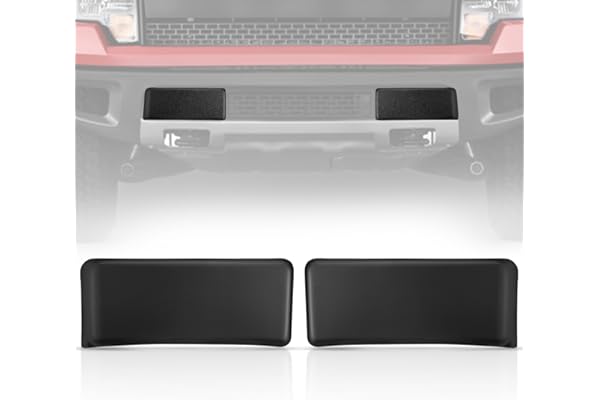 AUTOBABA 2Pcs F150 Front Bumper Repair Guards Pads Cover Insert Cap Compatible with Ford F-150 2009-2014, Lincoln Mark LT 2010-2014 Replace# 9L3Z17E810B for Left & Right Side (Matte Black)