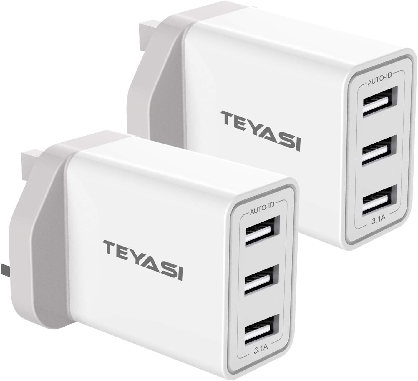 TEYASI USB Plug Charger ,Multi USB Plug Adapter UK Wall Amazon.co.uk
