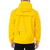 baleaf Men's Rain Jacket Waterproof Hood Lightweight Reflective Packable | Lightweight; 6 Pockets; Reflective Stripes; TPU Membrane; Hood; Perfect for Cycling, Running, Hiking, Golf