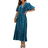 Sissyaki Women's Velvet Formal Dresses for Wedding Guest 2025 Fall Winter Dress