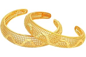 Ethlyn 2pcs/lot 18K Gold Plated Girls Cuff Bracelets Birthday Gift for children