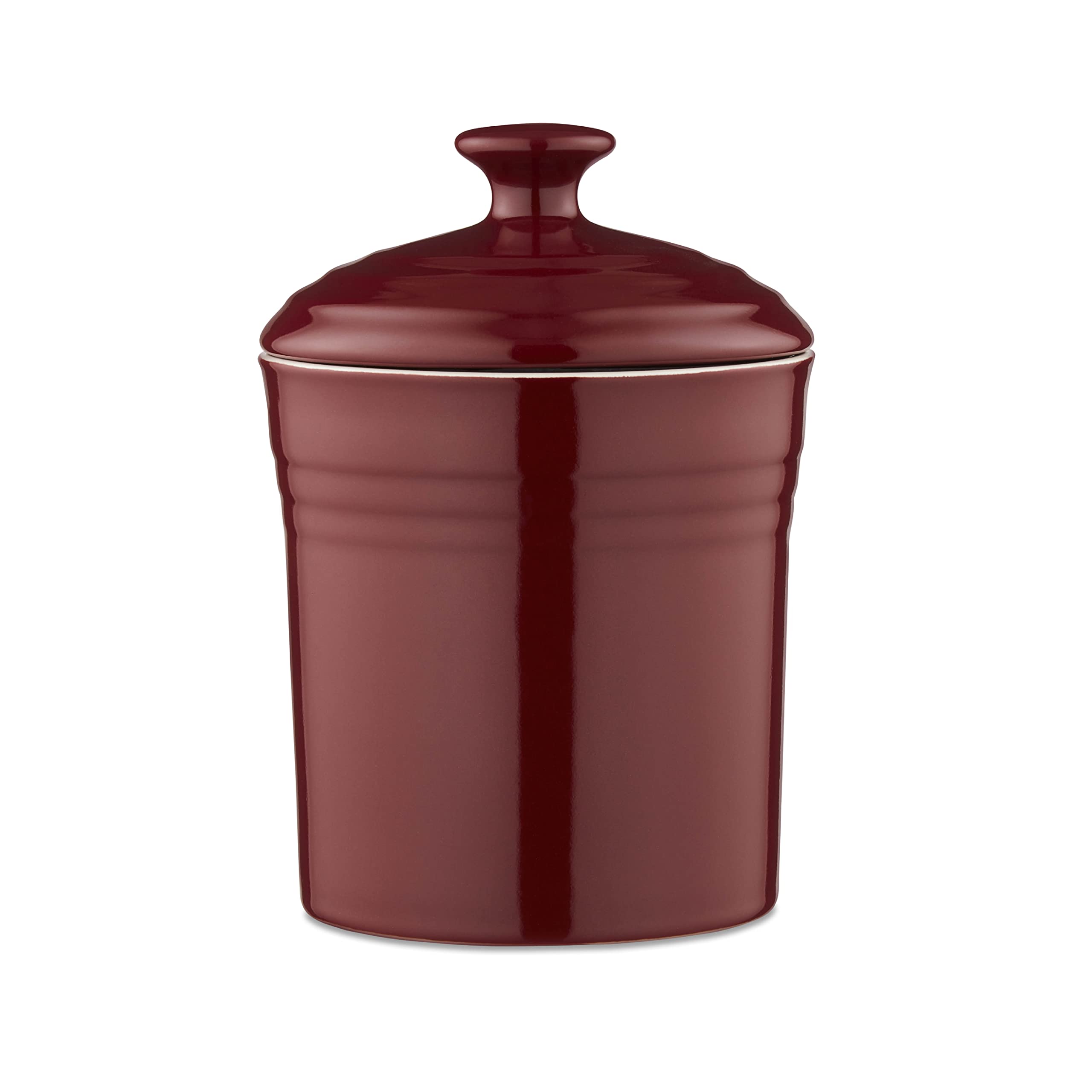 Barbary & Oak BO875006RED Foundry Small Storage Jar, 17cm, Bordeaux Red