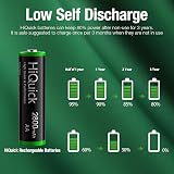 HiQuick 16 Pack AA/AAA Rechargeable Batteries 2800mAh AA & 1100mAh AAA Set view 2