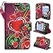 Customerfirst - LG Sunrise L15G/ LG Lucky L16C (Straight Talk,Net 10) - Flip Wallet Pouch, Slim Folio Case with Kickstand, 2 Credit Card Slot Wallet Pouch Leather Wallet Folio Case With Kickstand, Includes Key Chain (African Sunflower)