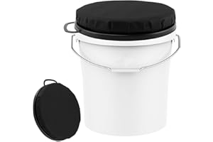 AQEENURA 5 Gallon Bucket Seat,360-Degree Swivel with Waterproof Cover - Perfect for Hunting Fishing and Gardening Camping