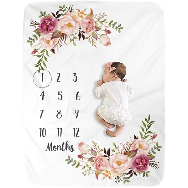 Lillian Rose Meilensteindecke „To The Moon And Back“ – 120x120 Cm, Dunkelblau, Mit Filzrahmen Für Baby-Fotos
