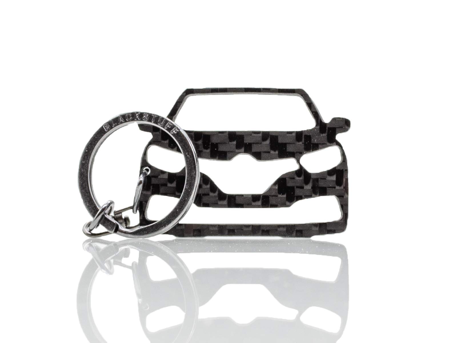 BlackStuff Carbon Fiber Keychain Keyring Ring Holder Compatible with Kadjar BS-665
