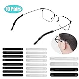 10 Pairs Eyeglass Strap Holder-Silicone Glasses Ear Hooks, Anti-Slip Elastic Com