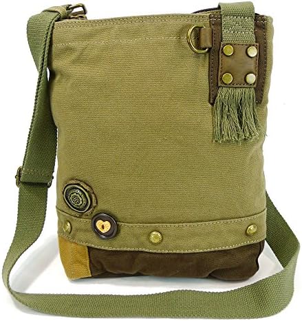 Chala Handbag Patch Cross-body Canvas Messenger Bag Only (Olive)