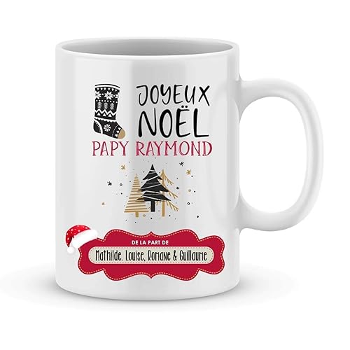 Cadeau De Noel Papy Mug Personnalise Joyeux Noel Papy Amazon Fr Handmade