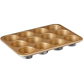 Nordic Ware Naturals Aluminum NonStick Muffin Pan, Twelve 2.75 Inch Cups