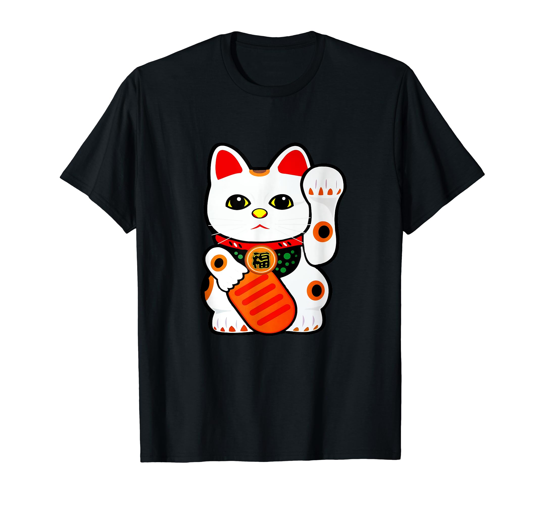 Lucky Cat Maneki neko Money Beckoning Yoga Meditation Outfit T-Shirt