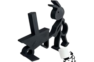 Funny Animal Toilet Paper Holder - Decorative Tissue Dispenser for Bathroom, Kitchen, Bedroom, and Living Room - Black Stand 