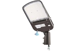 ECCFUTLL 200W Outdoor LED Parking Lot Light with Adjustable Slip Fitter Mount, 5000K LED Area Light with Dusk to Dawn Photocell, 100-277V 28000LM [600W-800W HPS/HID Equiv] ETL LED Commercial LED Flood Light