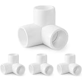 1/2 Inch PVC 3 Way Elbow - Fits 1/2" SCH40 PVC Pipe - White, 4pcs | Zernmiarder Furniture Grade PVC Fittings, PVC Elbow Corner Side Outlet Tee Fitting, Schedule 40 Pipe Connectors