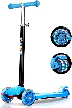 Immek Kick Scooter Voor Kinderen 3 Wielen Scooter Voor Peuter Meisjes En Jongens Leunen Naar Sturen Verstelbare Hoogte Pu Led Light Up Wielen Voor Kinderen 3 Jaar Plus Amazon Nl