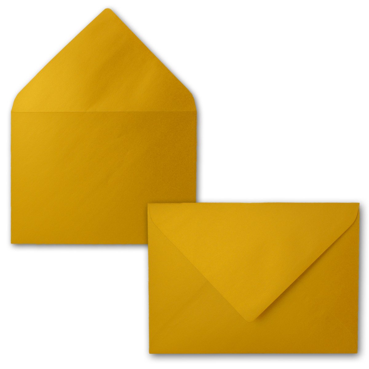 Envelopes DIN C5/6 x 21.8 cm/Naßklebung, Gold Metallic, Sturdy Construction 110 g/m² – Bulk Discounts. c5 gold