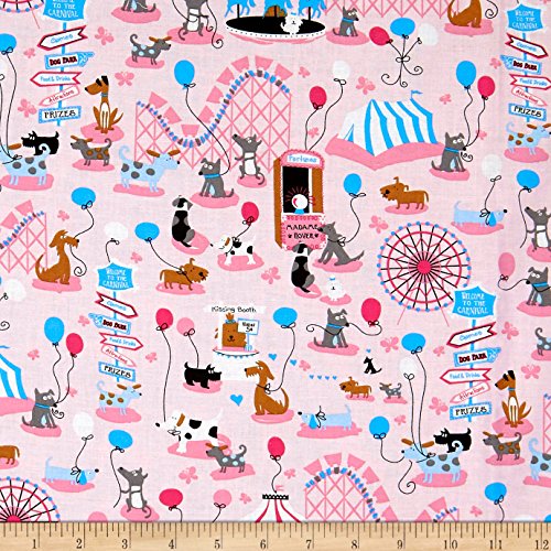 Dog Fabric by the Yard Kritters in the Mailbox Dog Fabrics