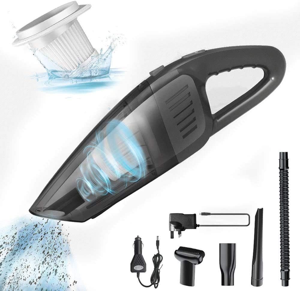 KOVEBBLE Cordless Handheld Vacuum Cleaner, 8000PA Strong Suction,120W High Power, Rechargeable, Up to 30 Mins Runtime, Wet Dry Car Vacuum Cleaner for Pet Hair, Home and Car Cleaning