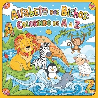 Livro Alfabeto dos Bichos: Colorindo de A a Z