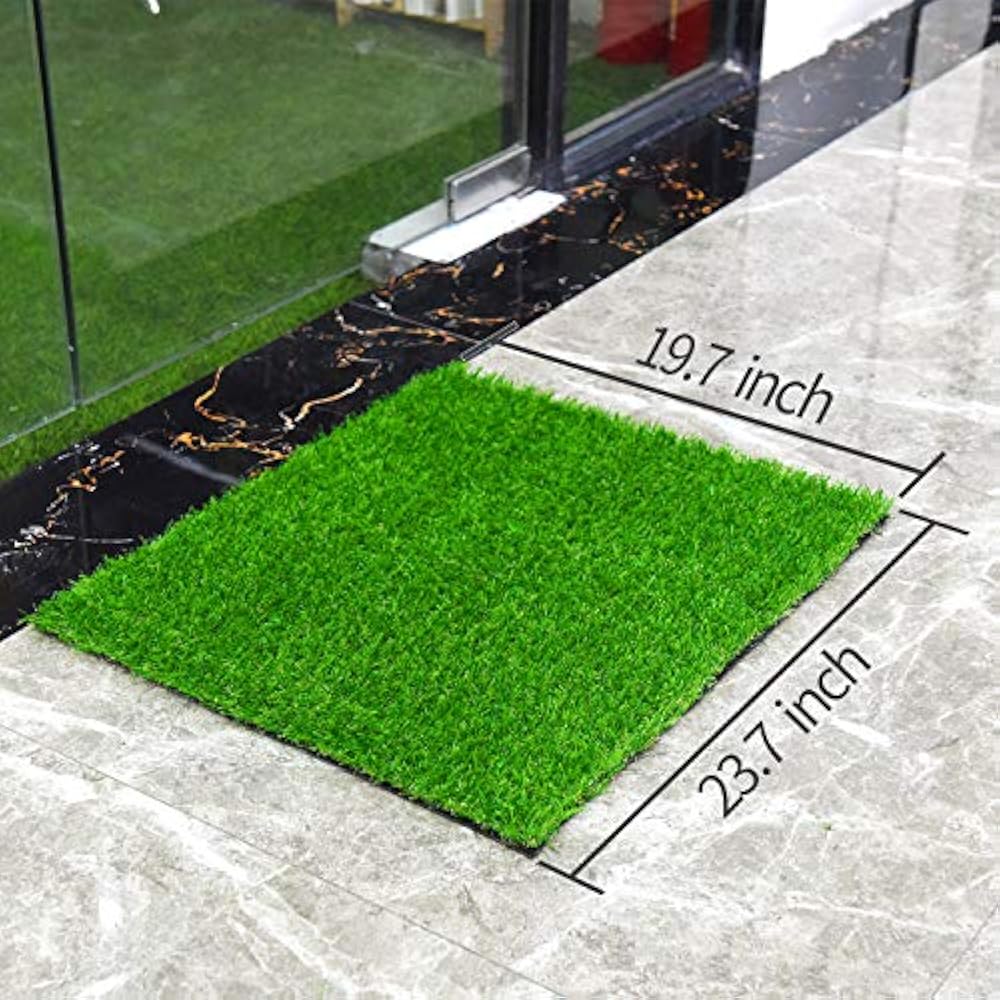 Artificial Grass Turf Patch, 1" 4 Tone Synthetic Mat W/Drainage Holes