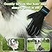 Pet Grooming Glove: Cat, Horse & Dog Deshedding Gloves Soft Rounded Nubs & Adjustable Wrist Strap – Pair Flexible Brush Mitts Shedding, Bathing, Massaging & Hair Removal (Black)