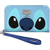 Bioworld The Stitch And Flowers Screen Printed Tech Wallet Wristlet
