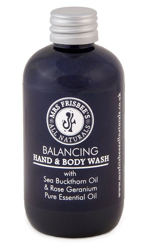 Balancing Hand & Body Wash with Rose Geranium Pure Essential Oil & Aloe Vera/Handmade/Natural/Vegan (100ml)