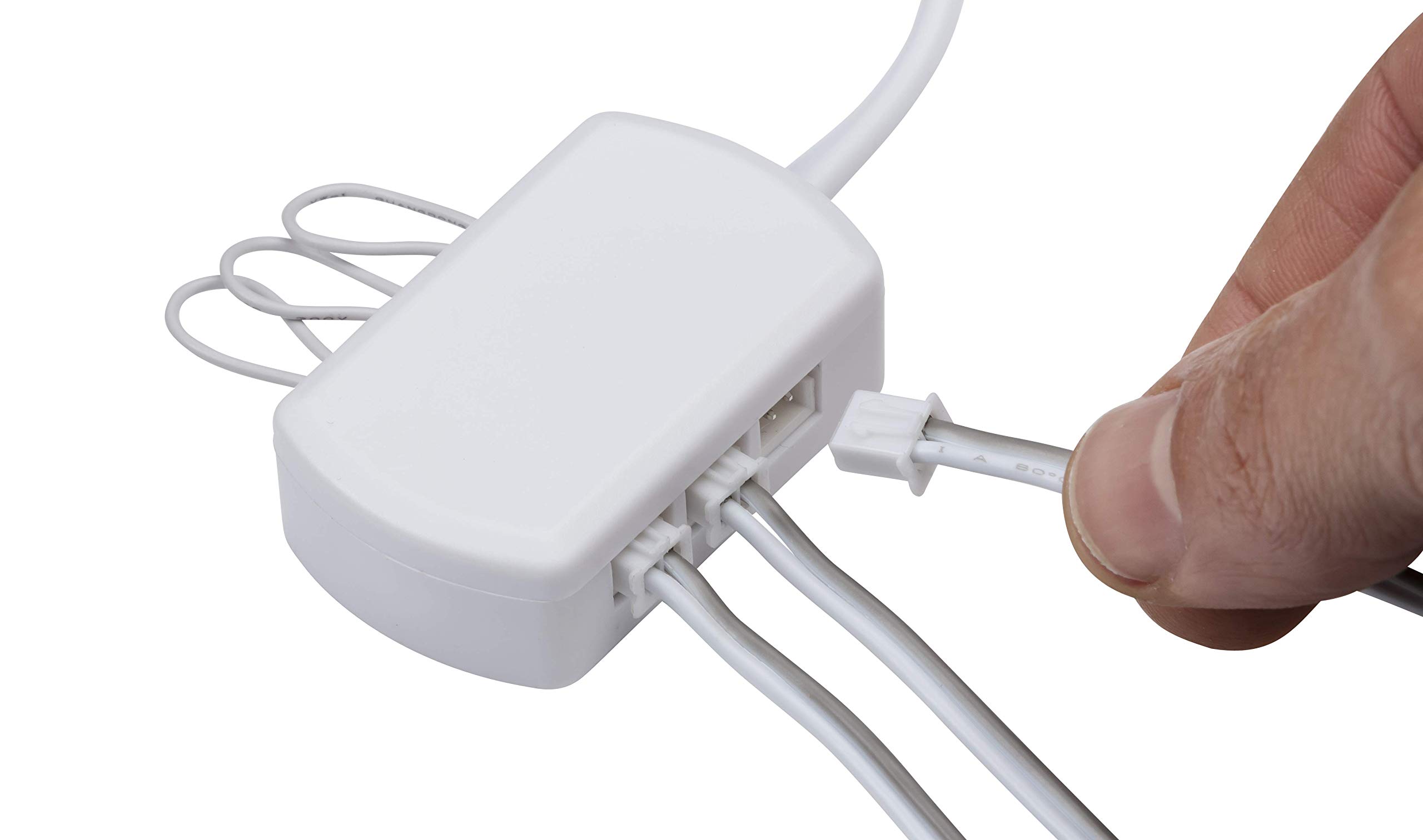 Knightsbridge LED Dimmable Under Cabinet Lights 6-Way Connector, White, UNDKCON