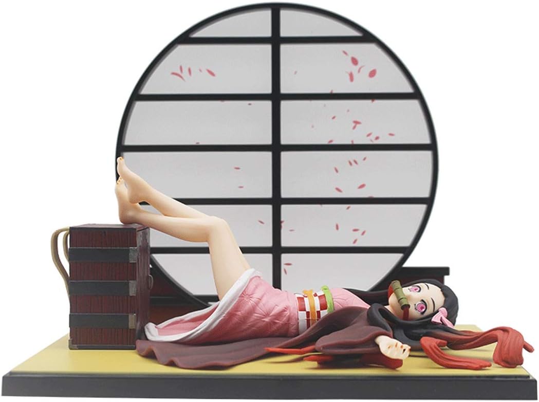 Amazon Com Demon Slayer Kimetsu No Yaiba Kamado Nezuko Sleeping Decoration Antique Cherry Blossom Screen Chassis Background Accessory Decoration Model Two Dimensional Girl Desktop Display Decoration Gift Decor Home Kitchen
