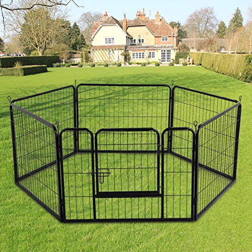 Yaheetech Puppybox 6 elementen buitenren honden puppyrooster 80 x 60 cm binnen/buiten - Afbeelding 4