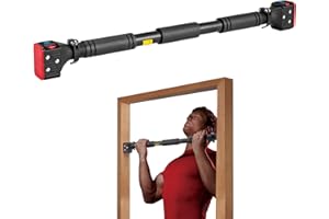 leikefitness Pull-Up Bar For Door Frame Chin Up Bar Upper Body Workout Adjustable Portable Training Pull-Up Bars Bars without Screw - Adjustable Width Locking Mechanism