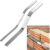 Lothee Brick Jointer, 2 Pcs, 3/8"x1/4" 1/2"x5/8" | Double Ended, Pointing Trowel for Cement, Masonry Tools, Stainless Steel, Tuck Pointing Tools