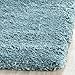 SAFAVIEH Milan Shag Collection Accent Rug - 2' x 4', Aqua Blue, Solid Design, Non-Shedding & Easy Care, 2-inch Thick Ideal for High Traffic Areas in Entryway, Living Room, Bedroom (SG180-6060)