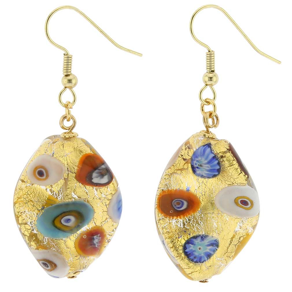 Glass Of Venice Murano Glass Klimt Spiral Earrings