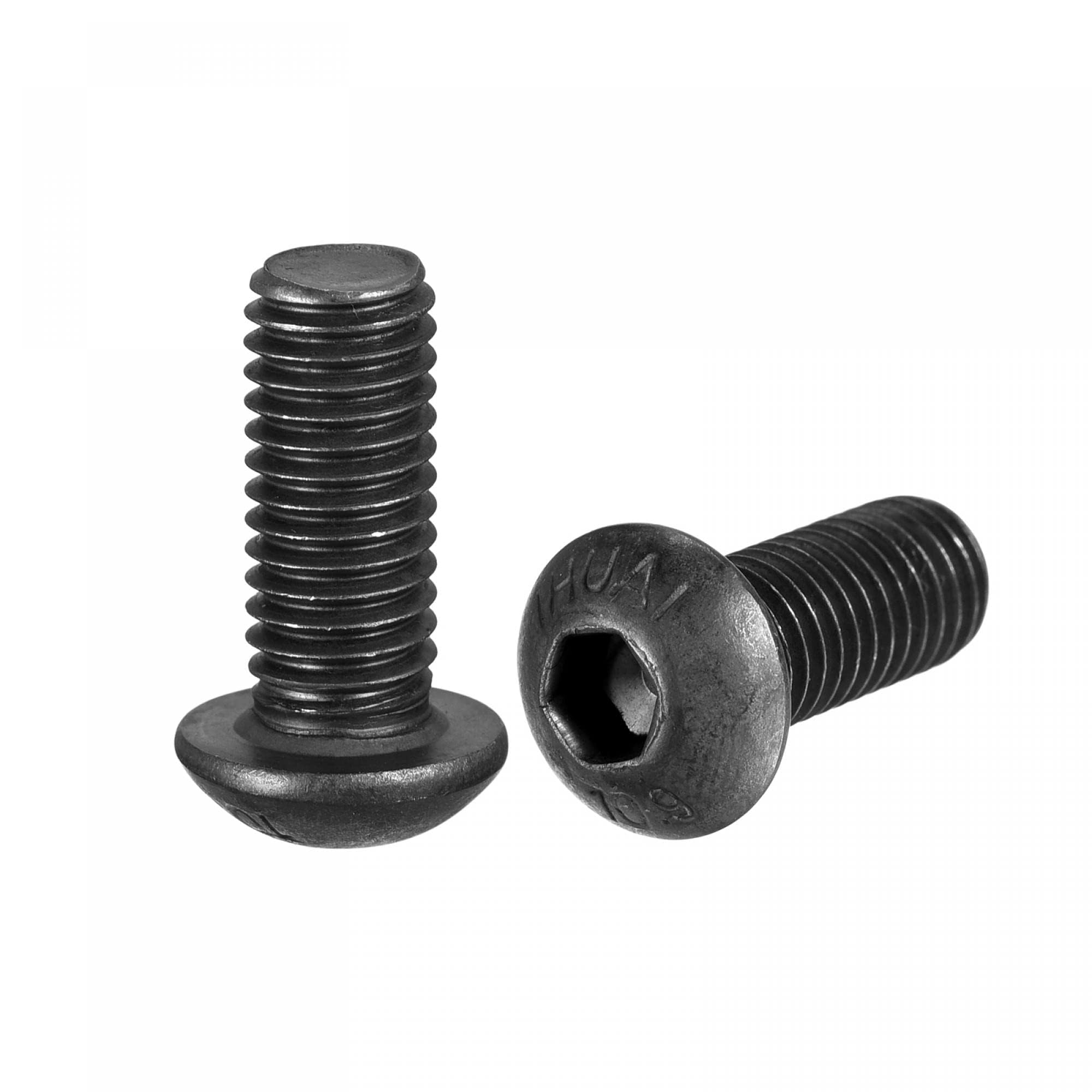 TA-VIGOR 10Pcs M8 x 20mm Alloy Steel Button Head Hex Socket Cap Screws, Flanged Button Bolts Nuts Hex Drive Fastener for Machine