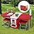 New Multi Function Rolling Cooler Picnic Camping Outdoor w/ Table & 2 Chairs Red