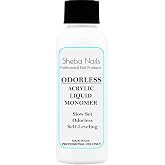 SHEBANAILS Odorless Acrylic Liquid Monomer - 2oz - Acrylic Nails DIY Nail Extension Perfect For Cosmetology Students To Practice Or Take State Board Exam - Tamper Proof/Evident State Board Sealed