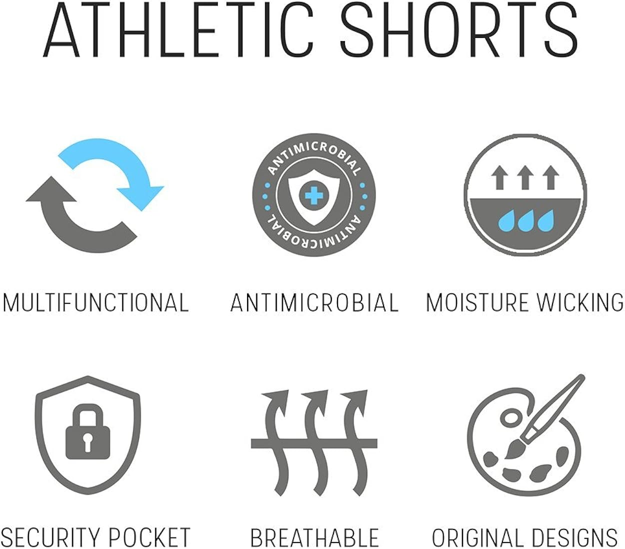 INTO THE AM Men's Athletic Shorts - Summer Shorts for Festivals, Gym, Everyday at  Men’s Clothing store