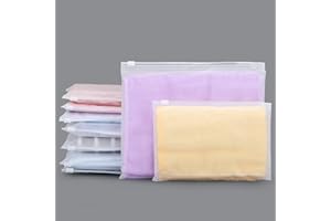 Svaldo Swimsuit Bags, 25 Pcs 8x5.5 inch Frosted Zipper Clothing Bags, Poly Bags for Shipping, Packaging, Travel Ziplock Bags, Waterproof Plastic Bags for Clothes, T Shirt, Jewelry, 3 Mil